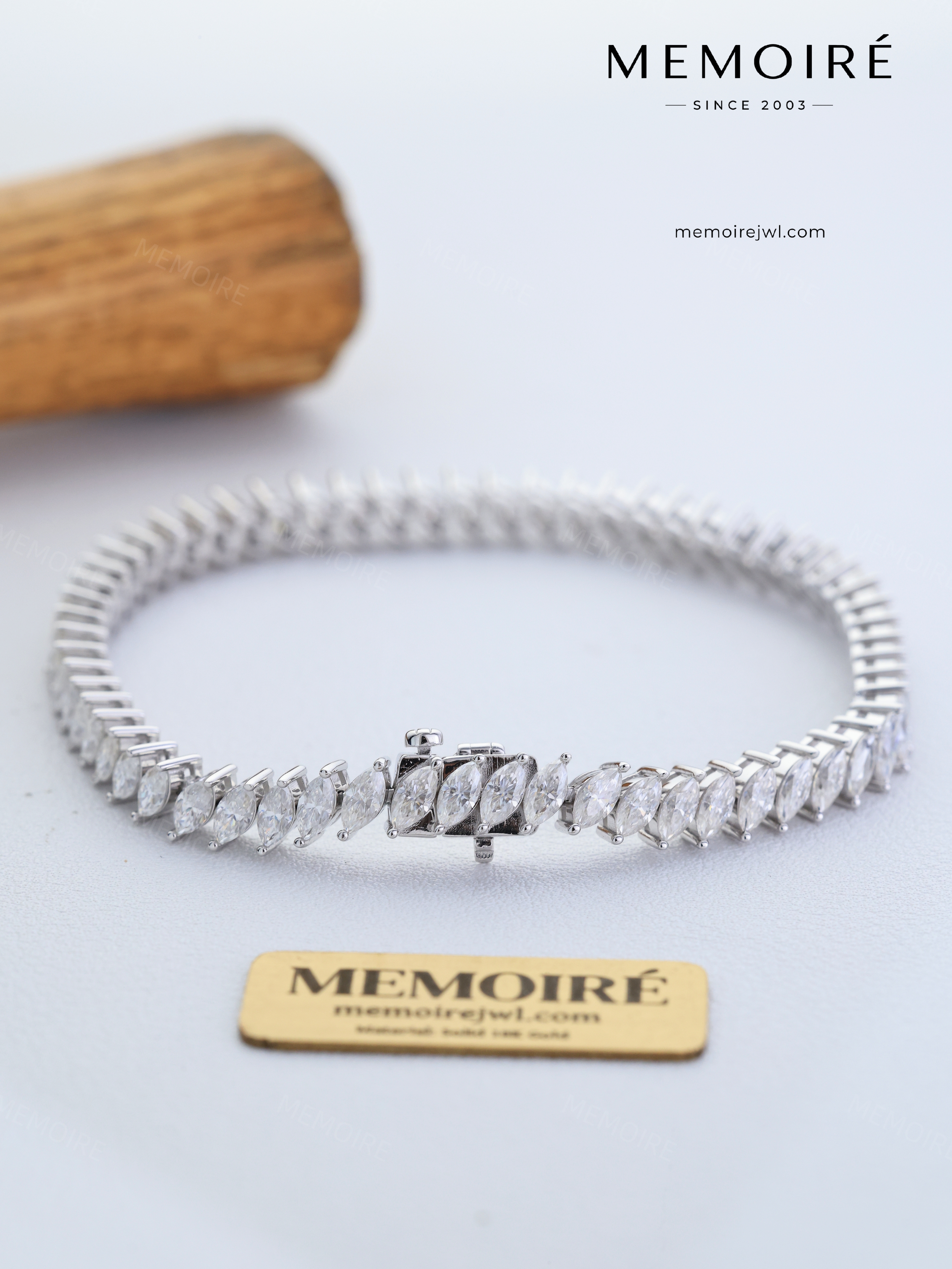 MEMOIRÉ 14K White Gold Stone Tennis Bracelet